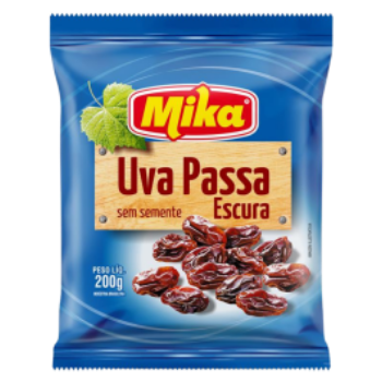 UVA PASSA ESCURA S/ SEMENTE MIKA 100G