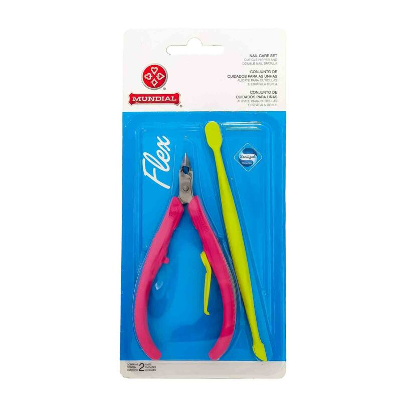 ALICATE P/ CUTICULAS + ESPATULA FLEX MUNDIAL