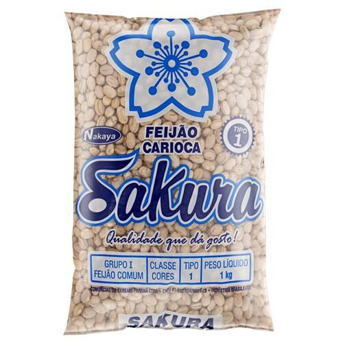 Feijão Carioca Tipo 1 Sakura Pacote 1kg