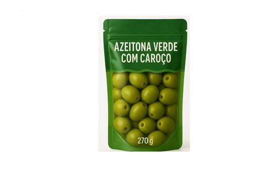 AZEITONA VERDE COM CAROÇO SACHÊ  270g