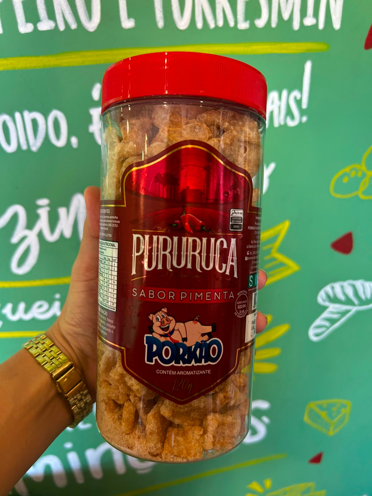 Torresmo Pururuca Sabor Pimenta - Porkão 120g