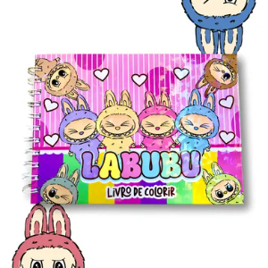 CADERNO DESENHO LABUBU ROSA