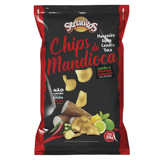Chips Sertanitos Mandioca Limao Pimenta 50g