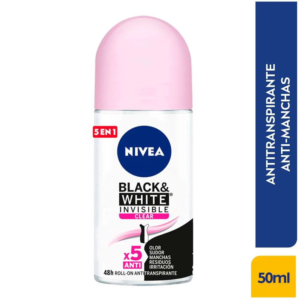 DESODorante  ROLLON NIVEA INV BLC WHT clear 50ML
