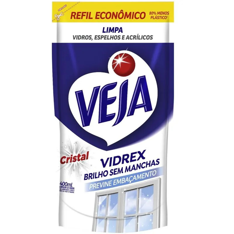 LIMPA VIDROS VEJA CRISTAL SC400ML