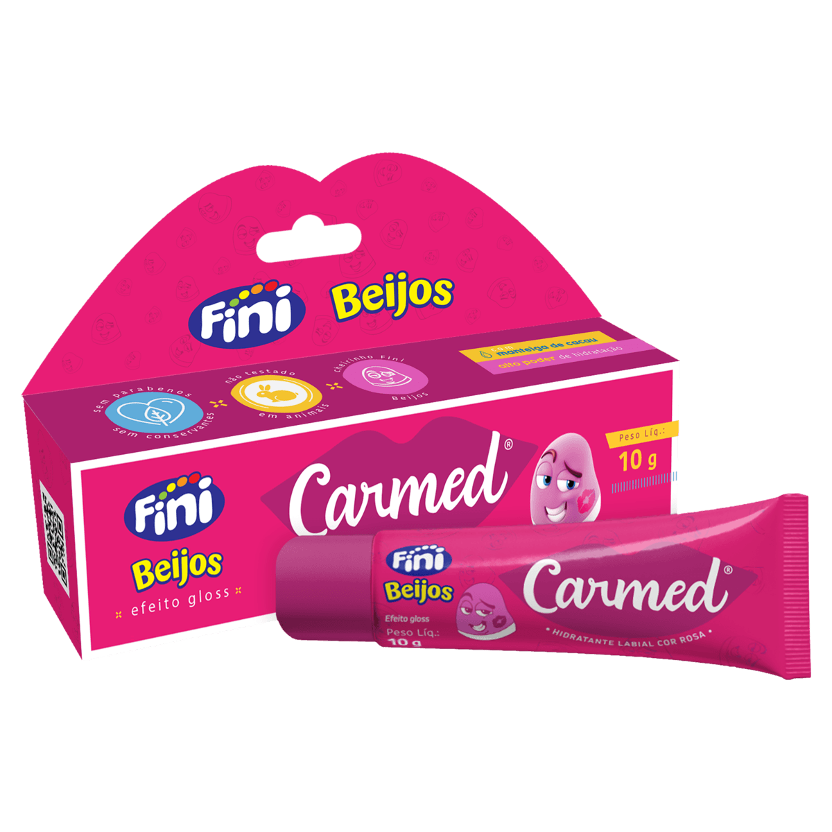 PROTETOR LABIAL CARMED FINI BEIJOS ROSA 10G