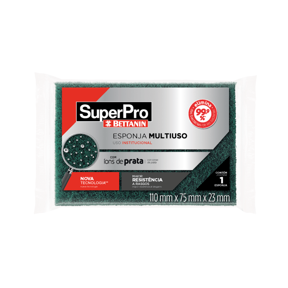 ESPONJA MULTIUSO SUPERPRO 110X75X23 UNID