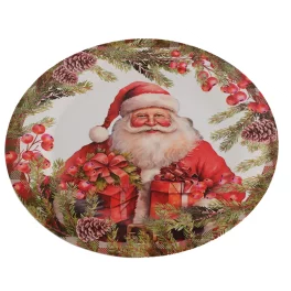 PRATO MAGIZI MELAMINE NATAL RASO 35CM