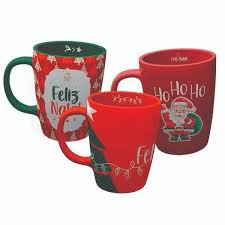 CANECA YANGZI CERAMICA NATAL VINTAGE 330ML