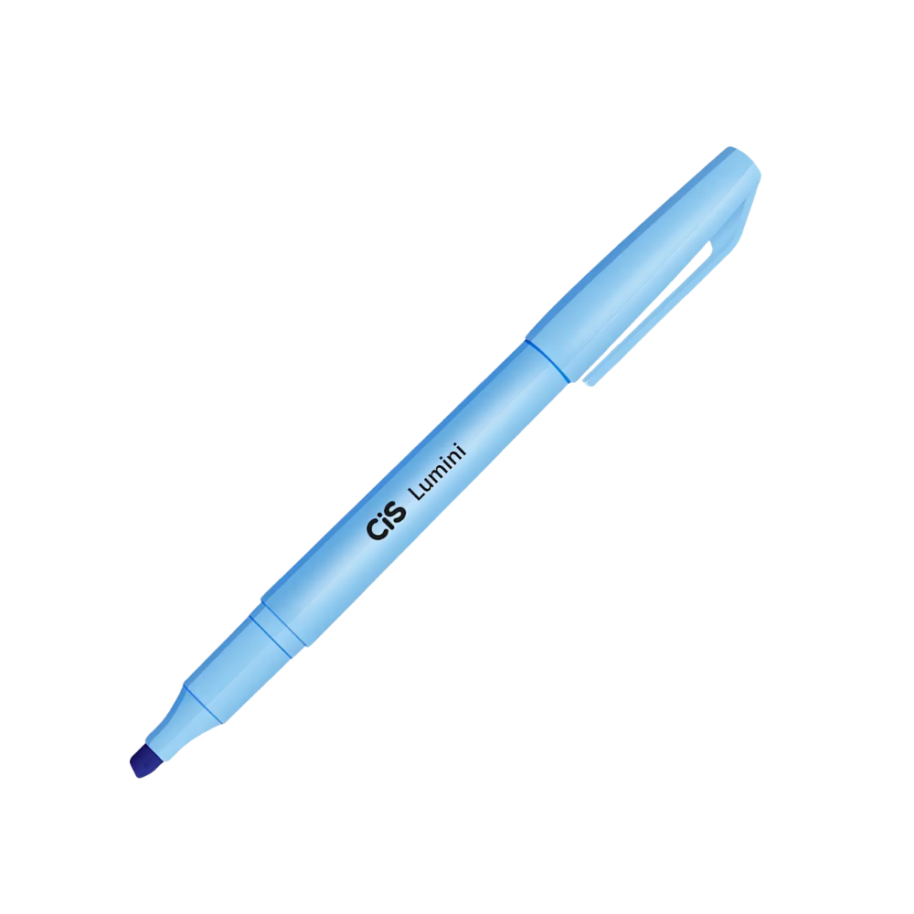 CANETA MARCA TEXTO CIS LUMINI AZUL