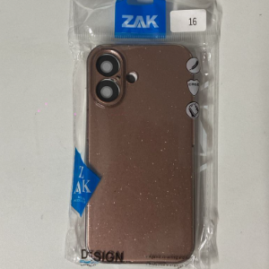 CAPA MARROM C GLITTER IPHONE 16 ZAK