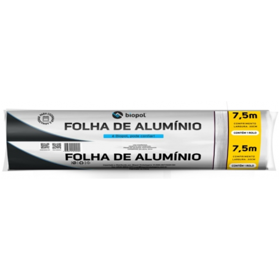 FOLHA DE ALUMINIO BIOPOL 45CMX7,5M