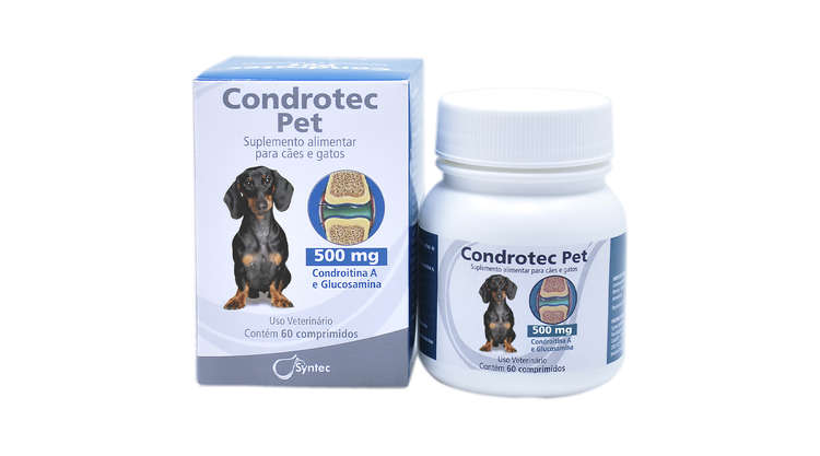 Condrotec Pet Suplemento Alimentar Syntec para Cães e Gatos 500mg