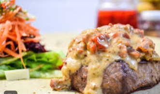 filet mignon com catupiry e bacon