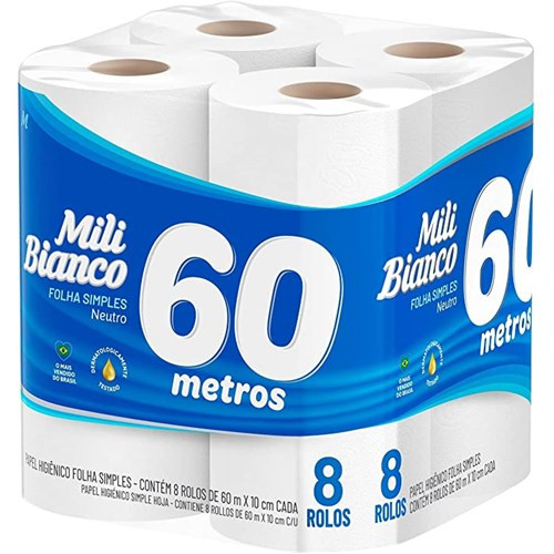 PAPEL HIG MILI BIANCO 60M C/8UN