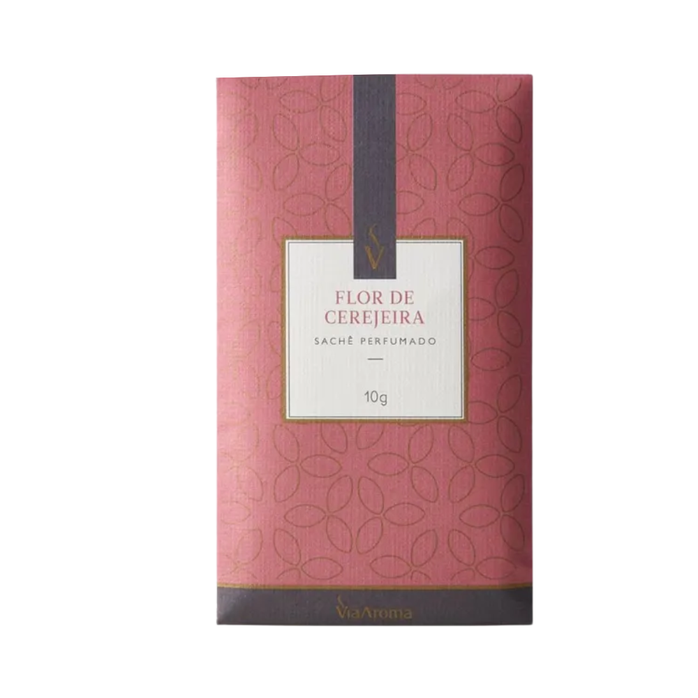 SACHE PERFUMADO VIA AROMA 10G FLOR DE CEREJEIRA