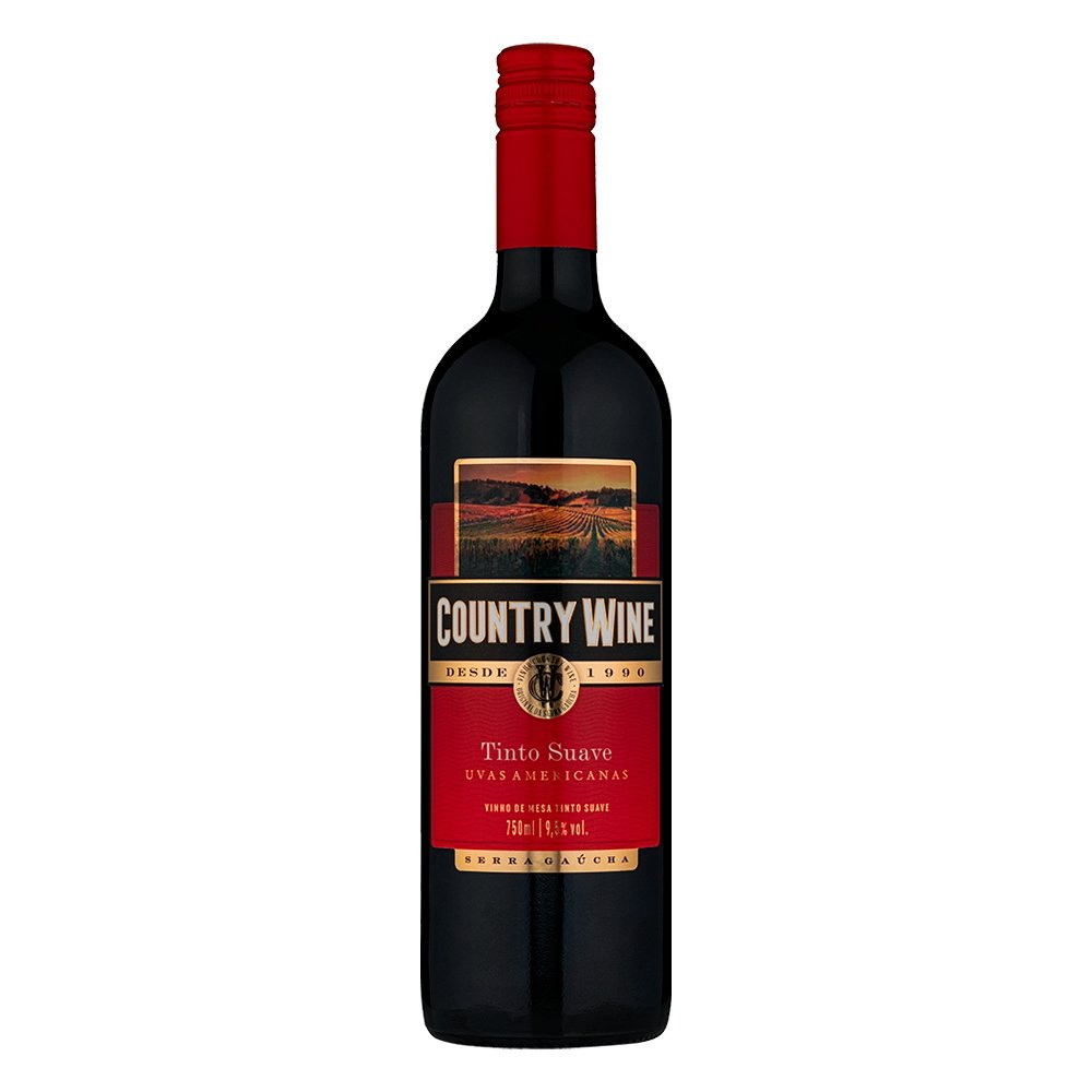 VINHO COUNTRY W. TINTO M. SUAVE 750ML