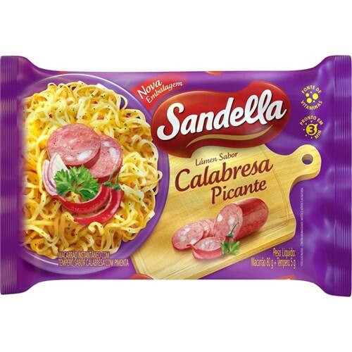 Macarrão Instantâneo Calabresa Picante Sandella 85g