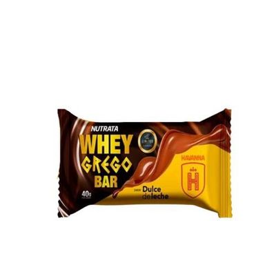 Whey Grego Bar Sabor Morango Havanna Nutrata 40g