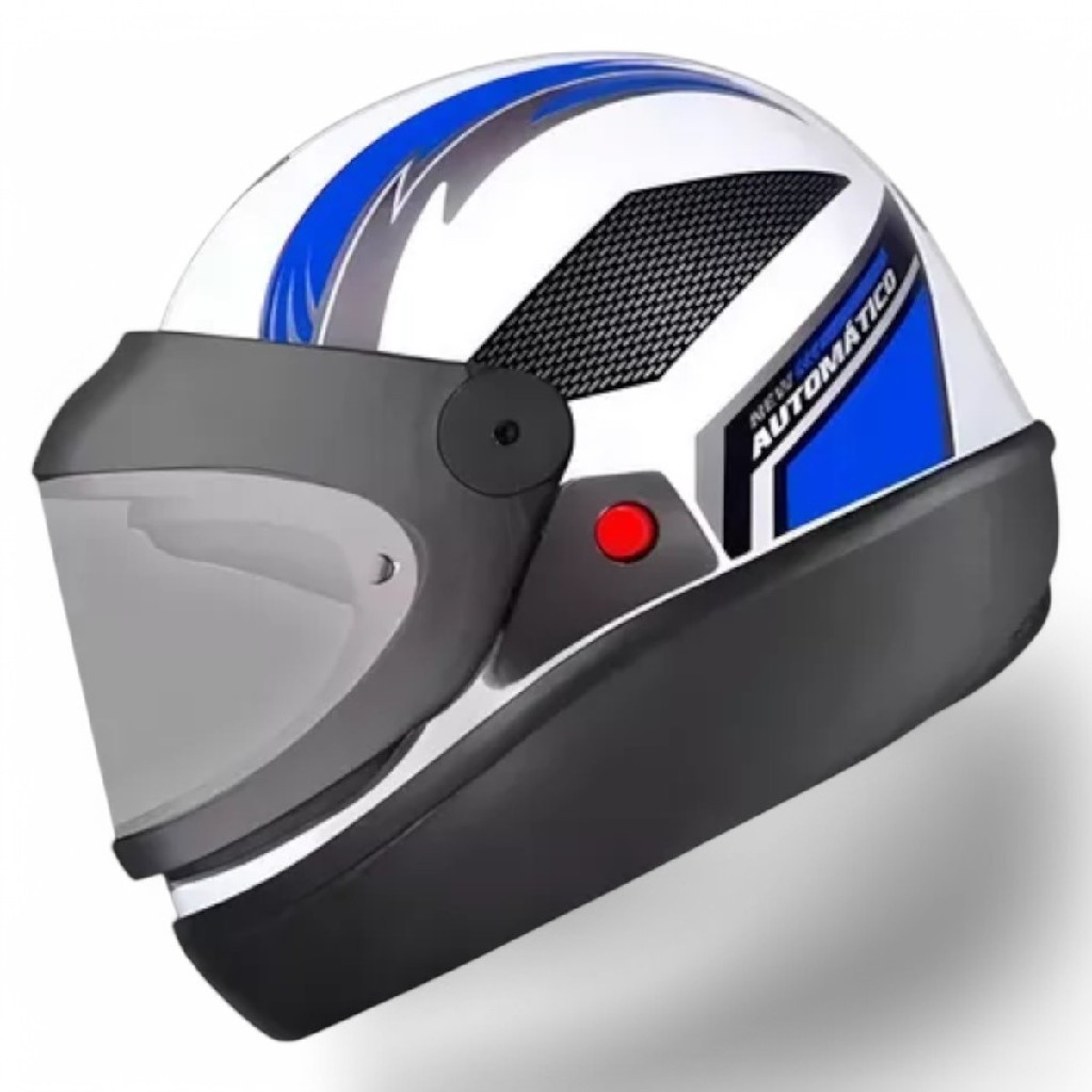 CAPACETE AUTOMATICO BOLT 60 BRANCO/AZUL - EBF
