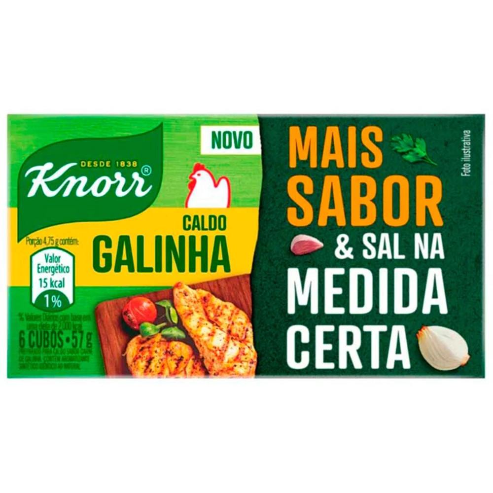 CALDO KNORR GALINHA 57GR TEMPERO