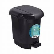LIXEIRA PEDAL 7L PRETA