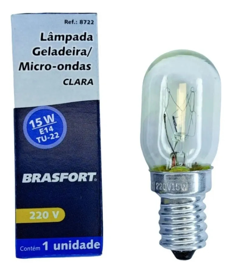 Lampada Geladeira Micro-ondas 15w 220v  E14 Clara Brasfort