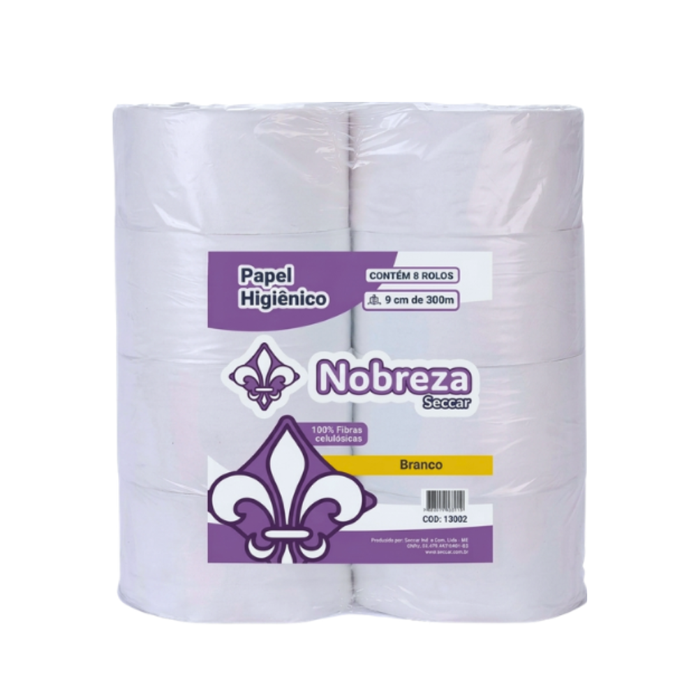 PAPEL HIG NOBREZA BRANCO 09X300 FD C8