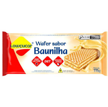 Biscoito Wafer Lowcucar Zr Lcts Baunilha 115r