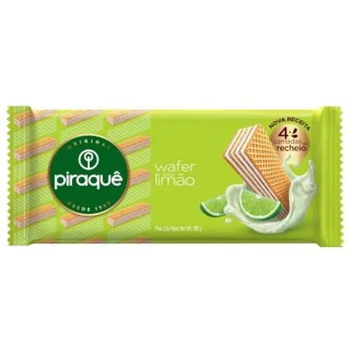 Biscoito Piraque Wafer Limao 100g
