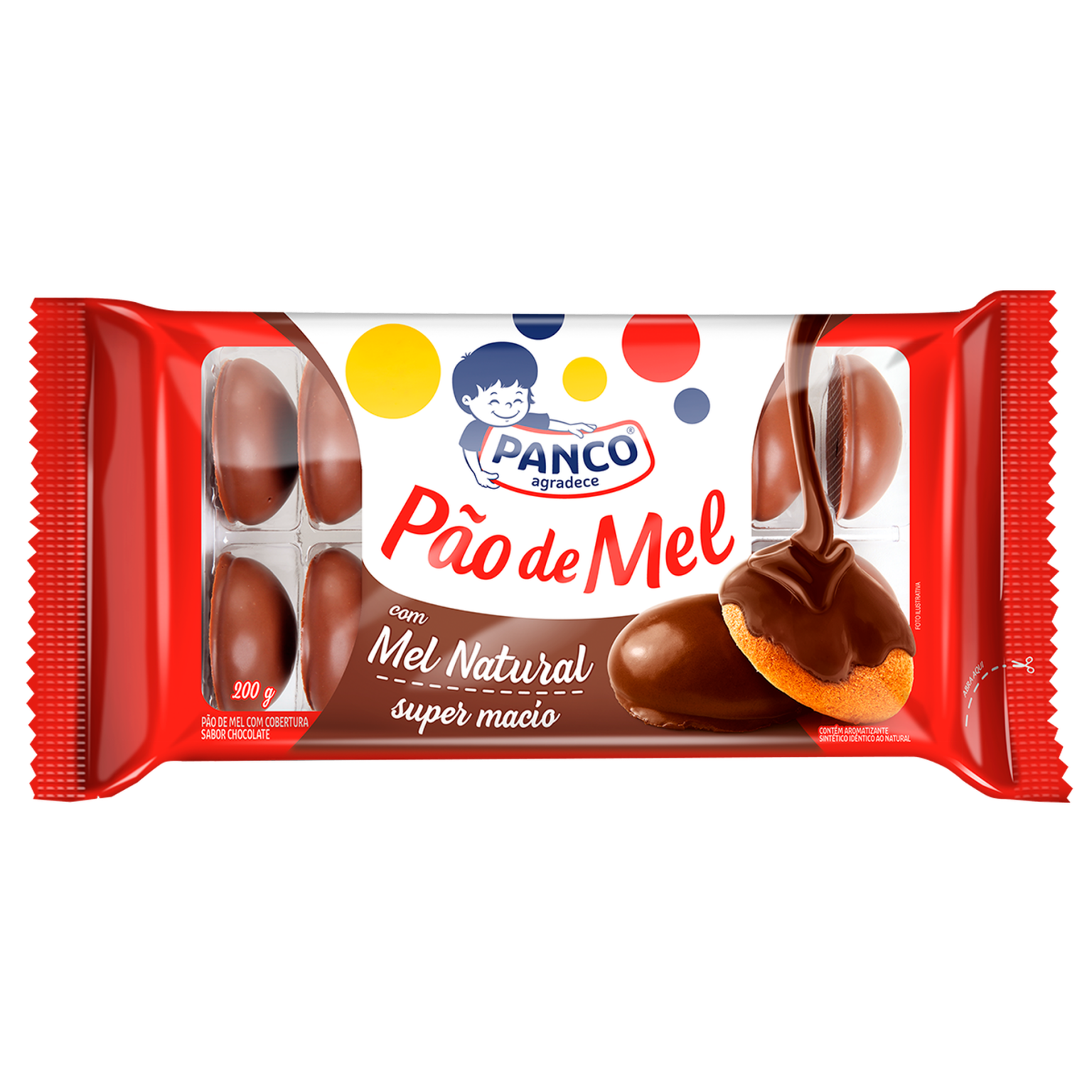 Pão de Mel Panco coberto de Chocolate 200g