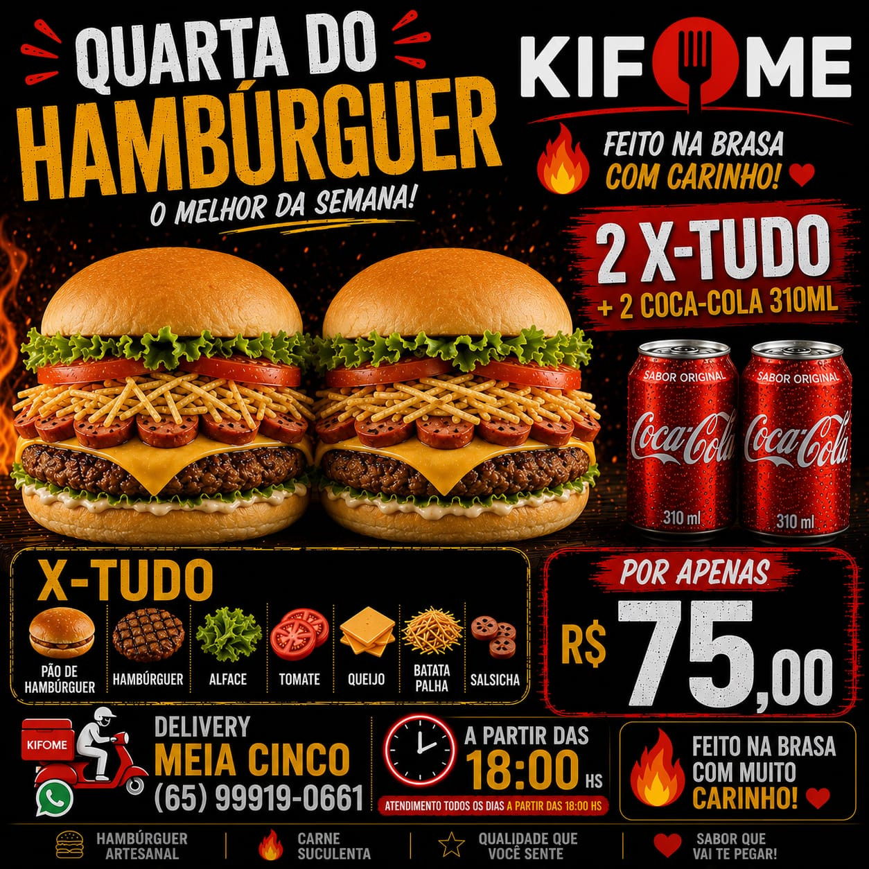 COMBO X-TUDO QUARTA DO HAMBURGER
