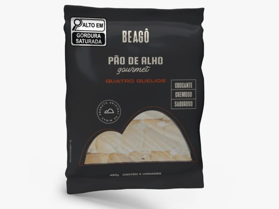 PAO DE ALHO BEAGO 4 QUEIJOS 480G-PC