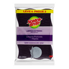 ESPONJA SCOTCH-BRITE ROXA LIMPEZA EXTREMA C/4UN