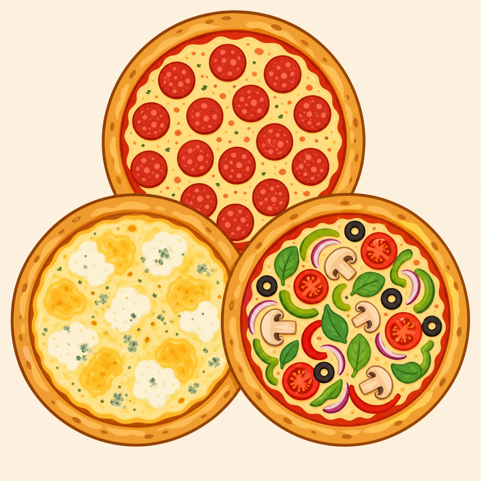 COMBO 3 PIZZAS