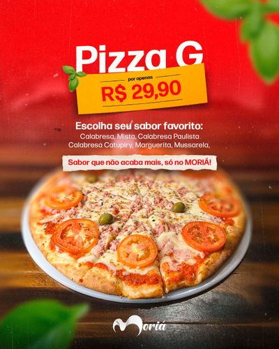 PIZZA (G) 8 FATIAS > SABORES SELECIONADOS 