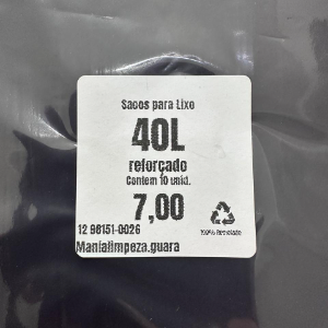 SACO DE LIXO 40L REFORÇADO C/10