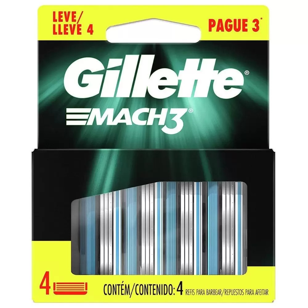 GILLETTE CARGA MACH3 C/4UN
