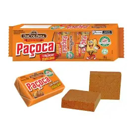 Paçoca Retangular C/Acucar Mascavo (DaColonia) 18g