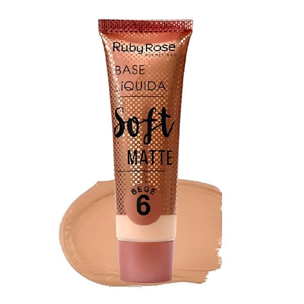 BASE LIQUIDA SOFT MATTE BEGE 6 RUBY ROSE 29ML