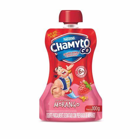 IOGURTE CHAMYTO GO POUCH MORANGO 100 GR