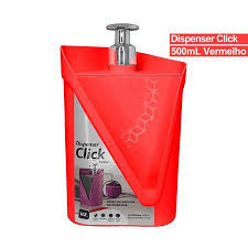 DISPENSER DETERGENTE CLICK UZ VERMELHO 500ML