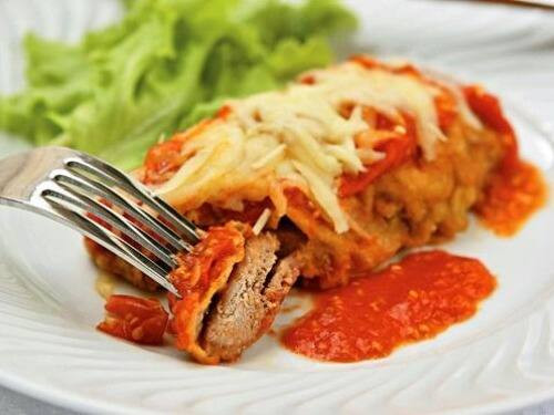 Parmegiana bovina individual(aproximadamente 750gr)