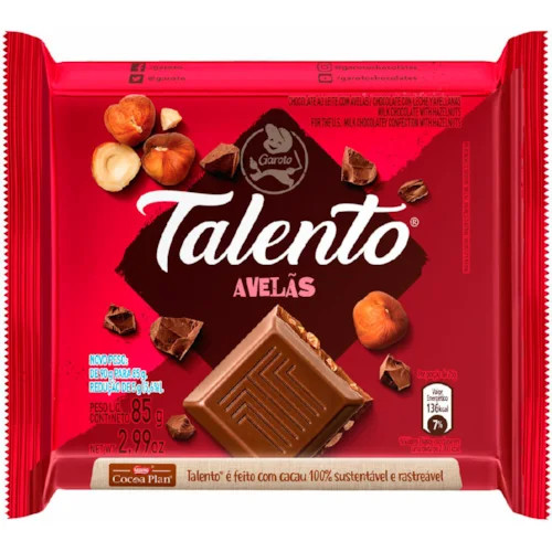 Chocolate Talento Avelâs 85g