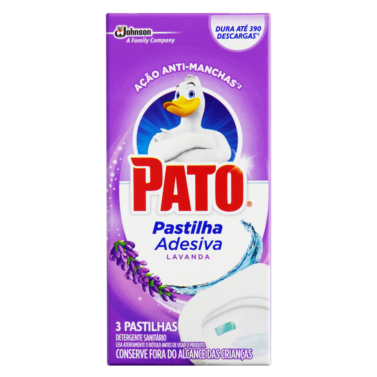 PATO PASTILHA ADESIVA LAVANDA 3UN