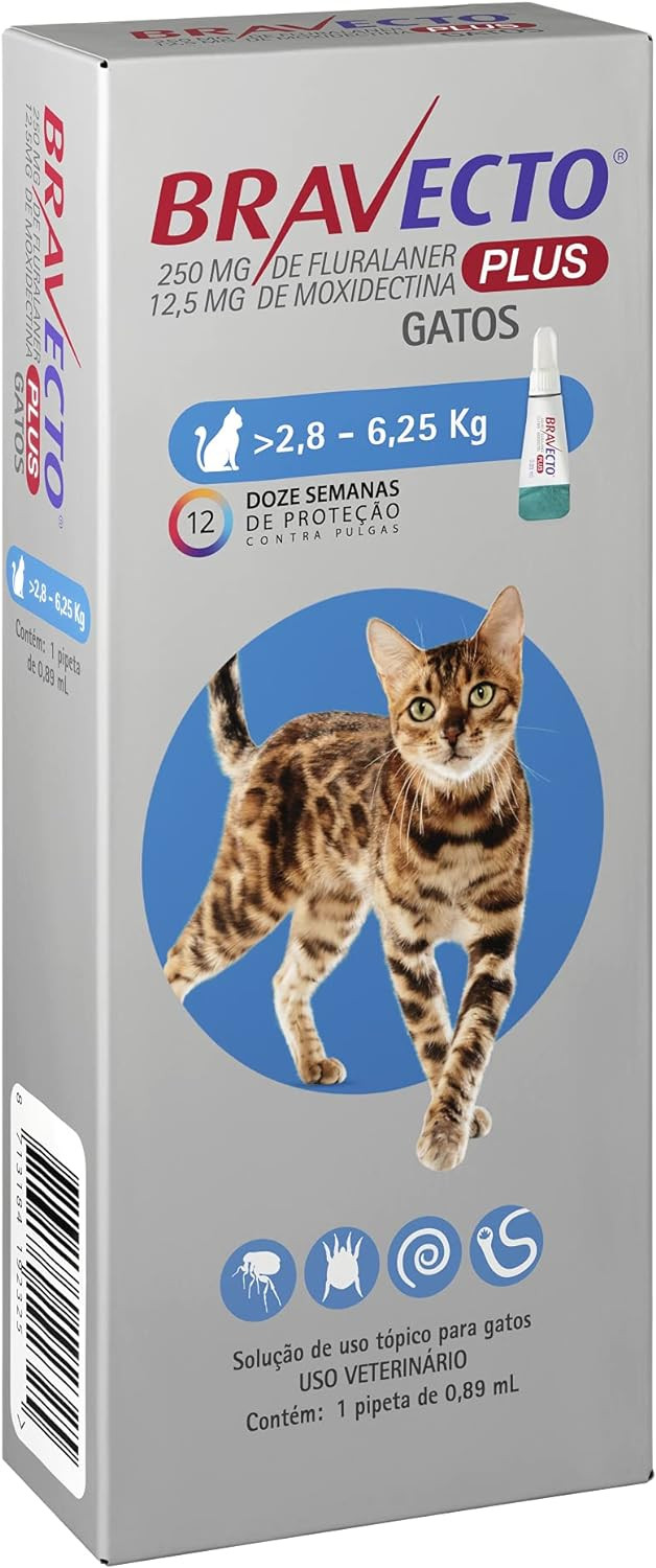 Bravecto Gatos 2.8 kg a 6.25 kg  