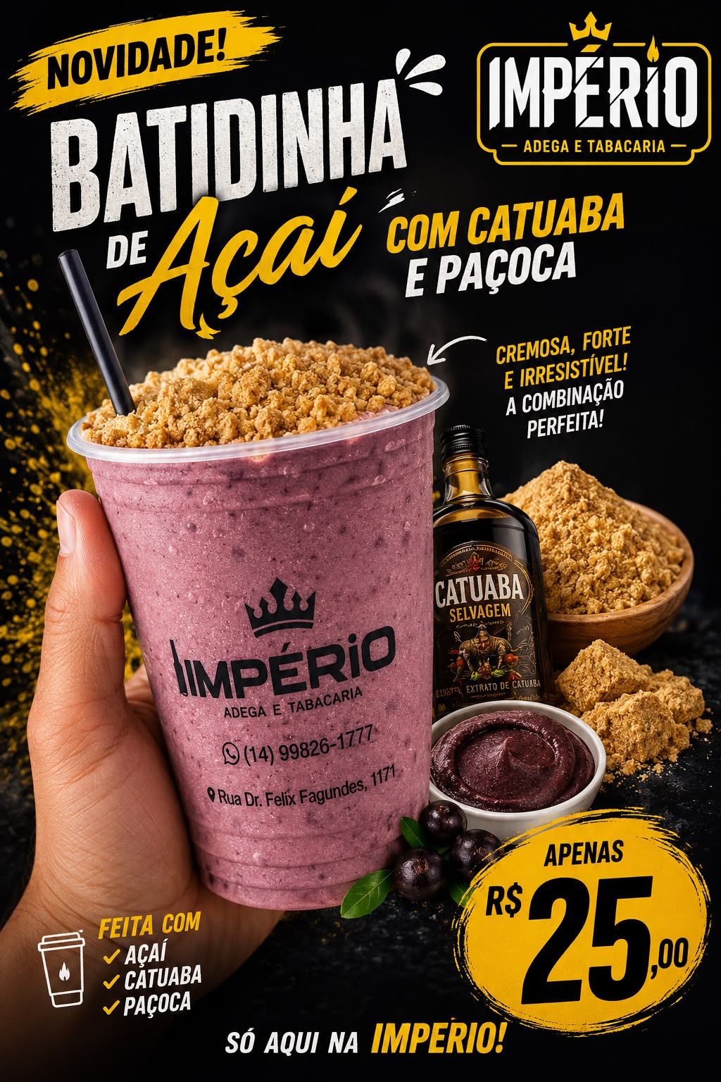 BATIDINHA DE AÇAI COM CATUABA 