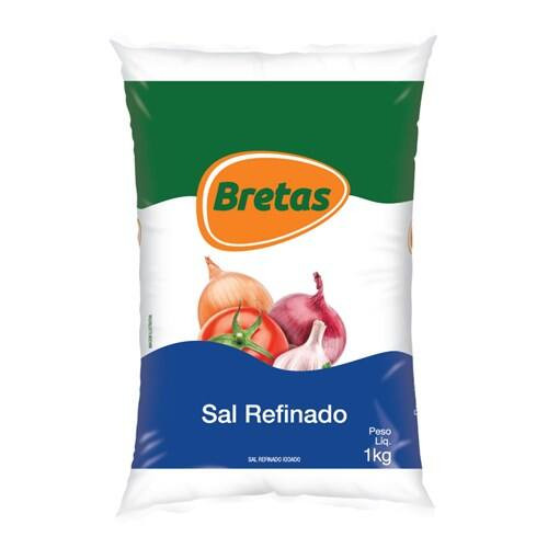 Sal Refinado Bretas 1kg