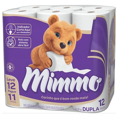 Papel Higiênico Mimmo Neutro Folha Dupla L12/P11