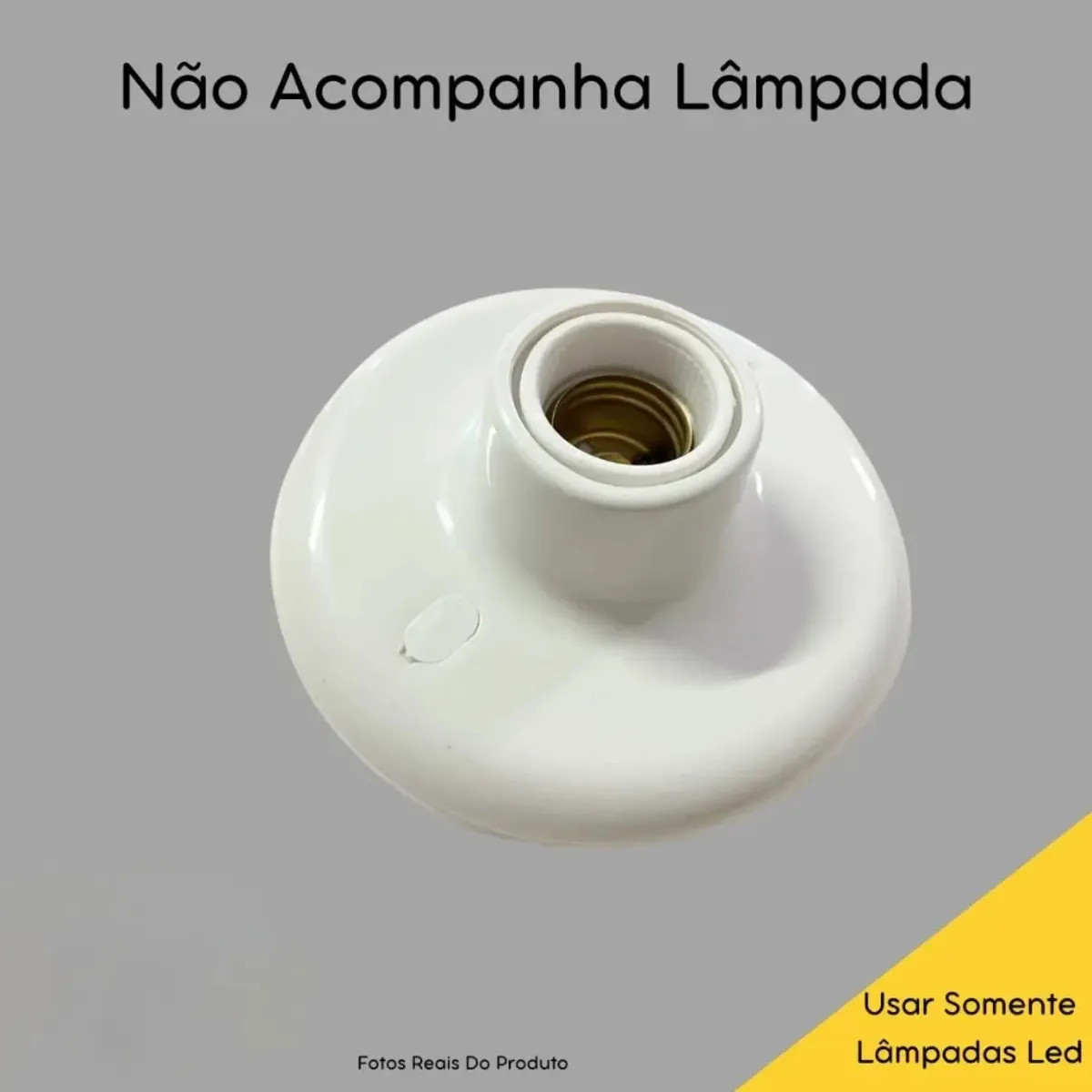 Plafon Plafonier De teto Bocal E27 110/220 Cor Branco 